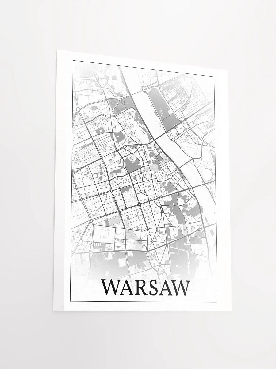 Warsaw, Poland, city map print product image (15)