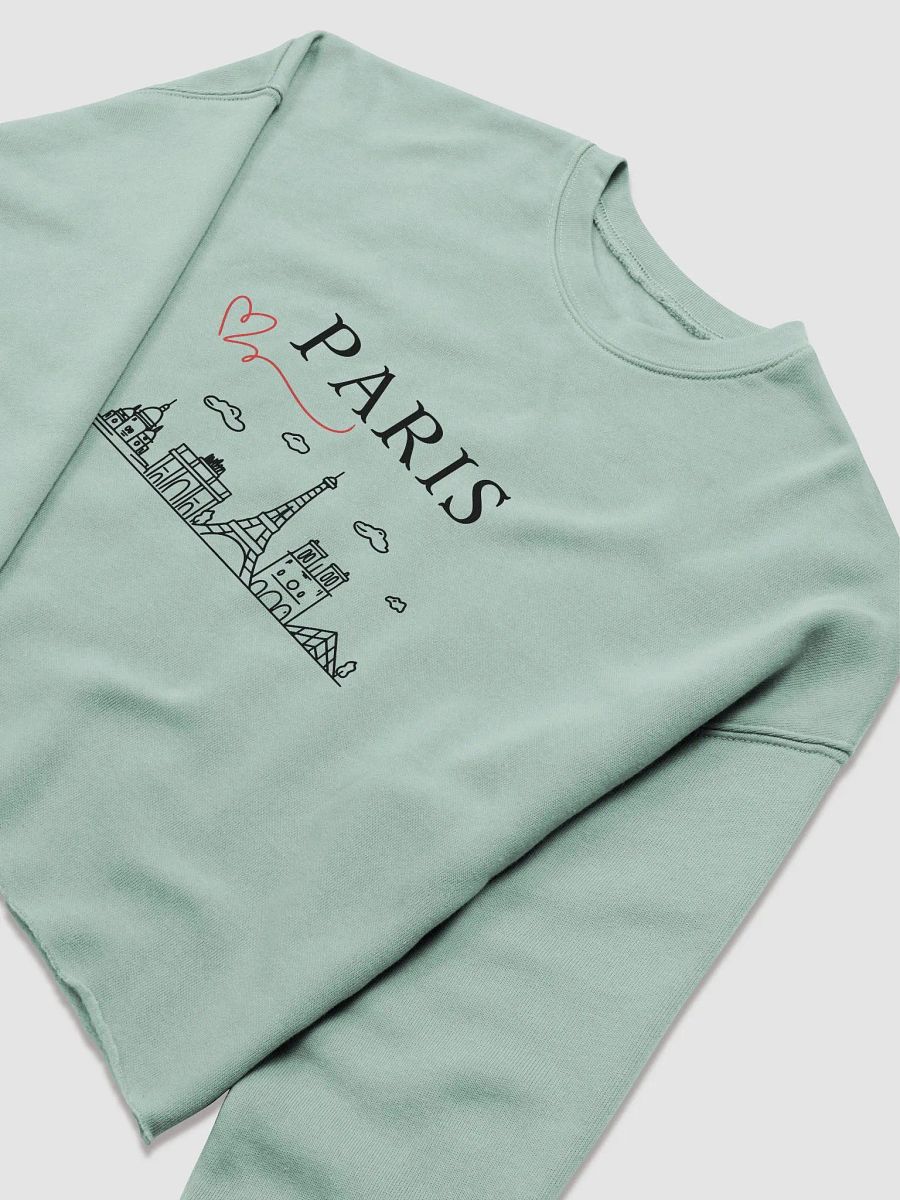 Love Paris with Monuments Crop Sweatshirt | Black Ink product image (4)