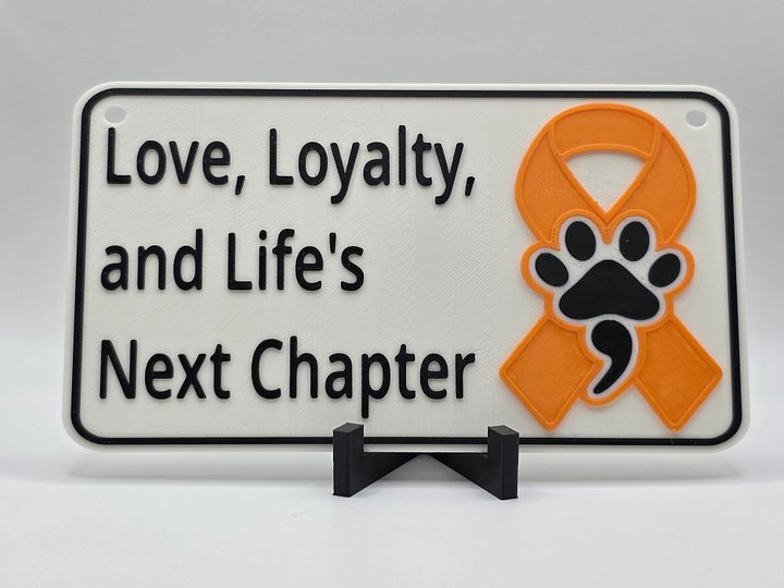 🧡 Orange Awareness Ribbon Sign | Love, Loyalty, and Life’s Next Chapter product image (1)