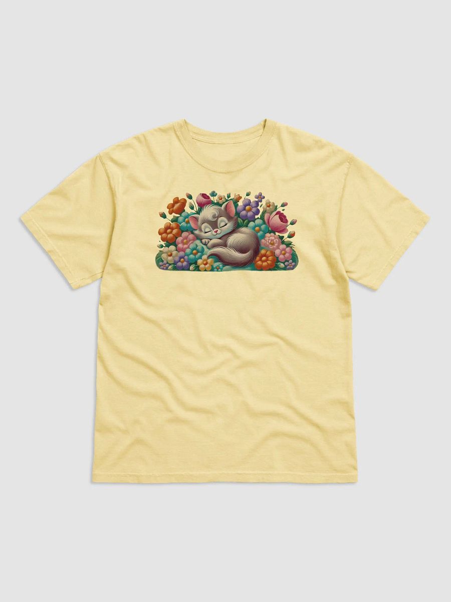 Kitten Sleeping in Flowers Comfort Colors T-Shirt product image (2)