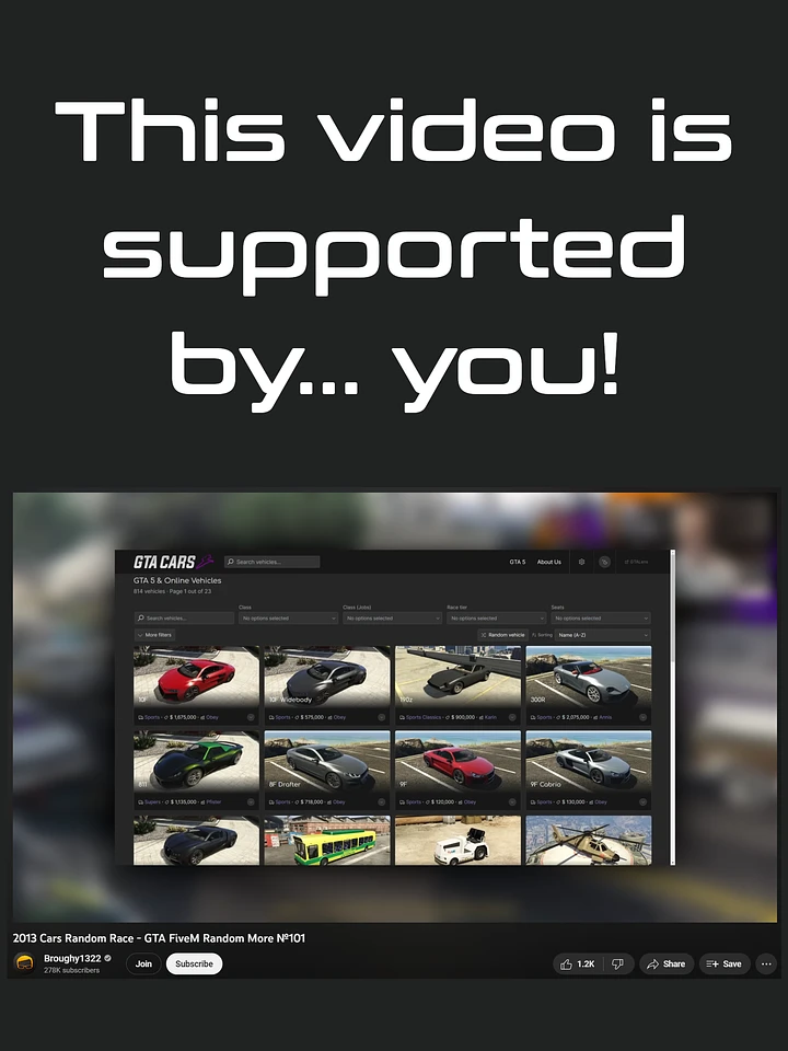 Sponsor A Video! product image (1)