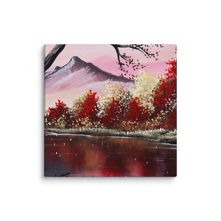 Pink Sky Misty Mountain Autumn Landscape product image (17)