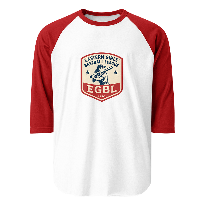 EGBL Legacy Collection Tultex Fine Jersey Raglan Tee White/Red product image (1)