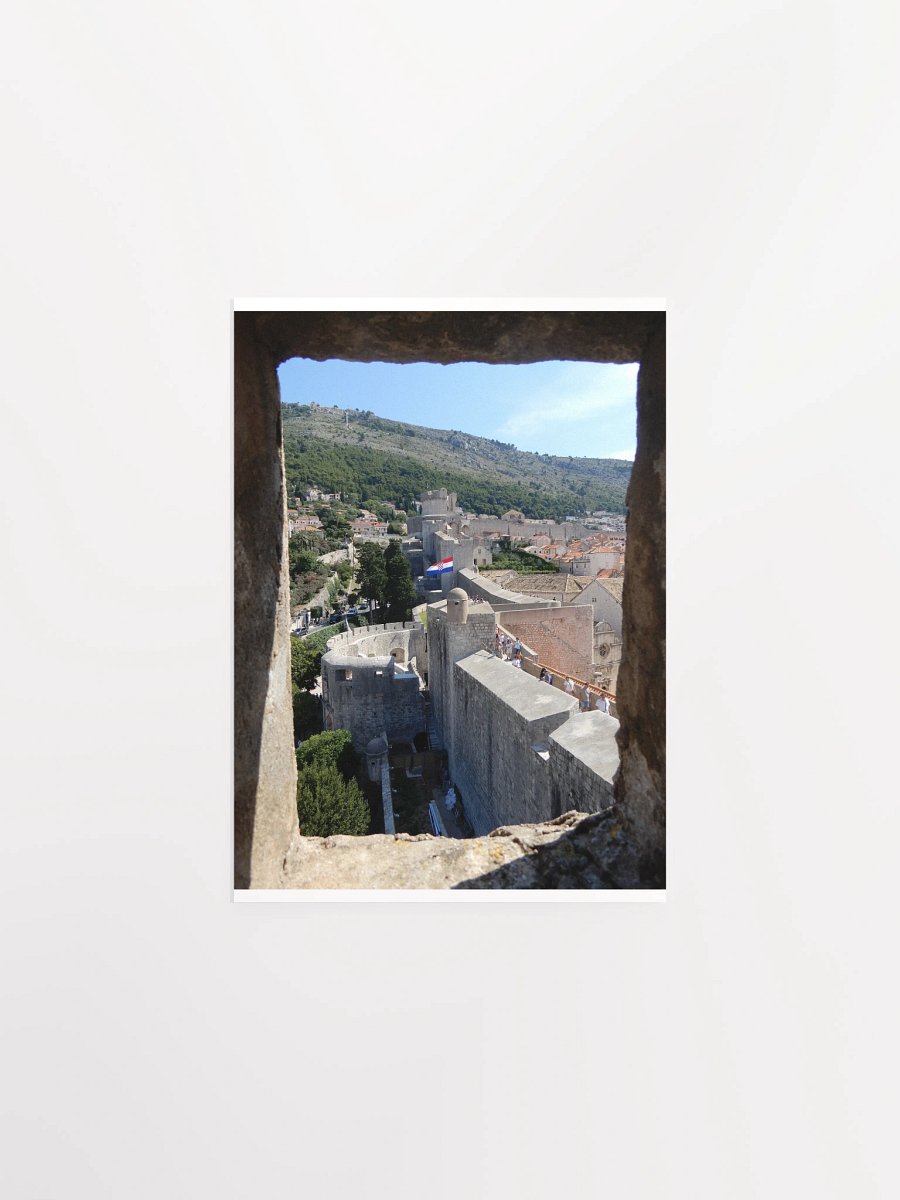 Dubrovnik - Old Town Walls through Window - print/poster product image (2)