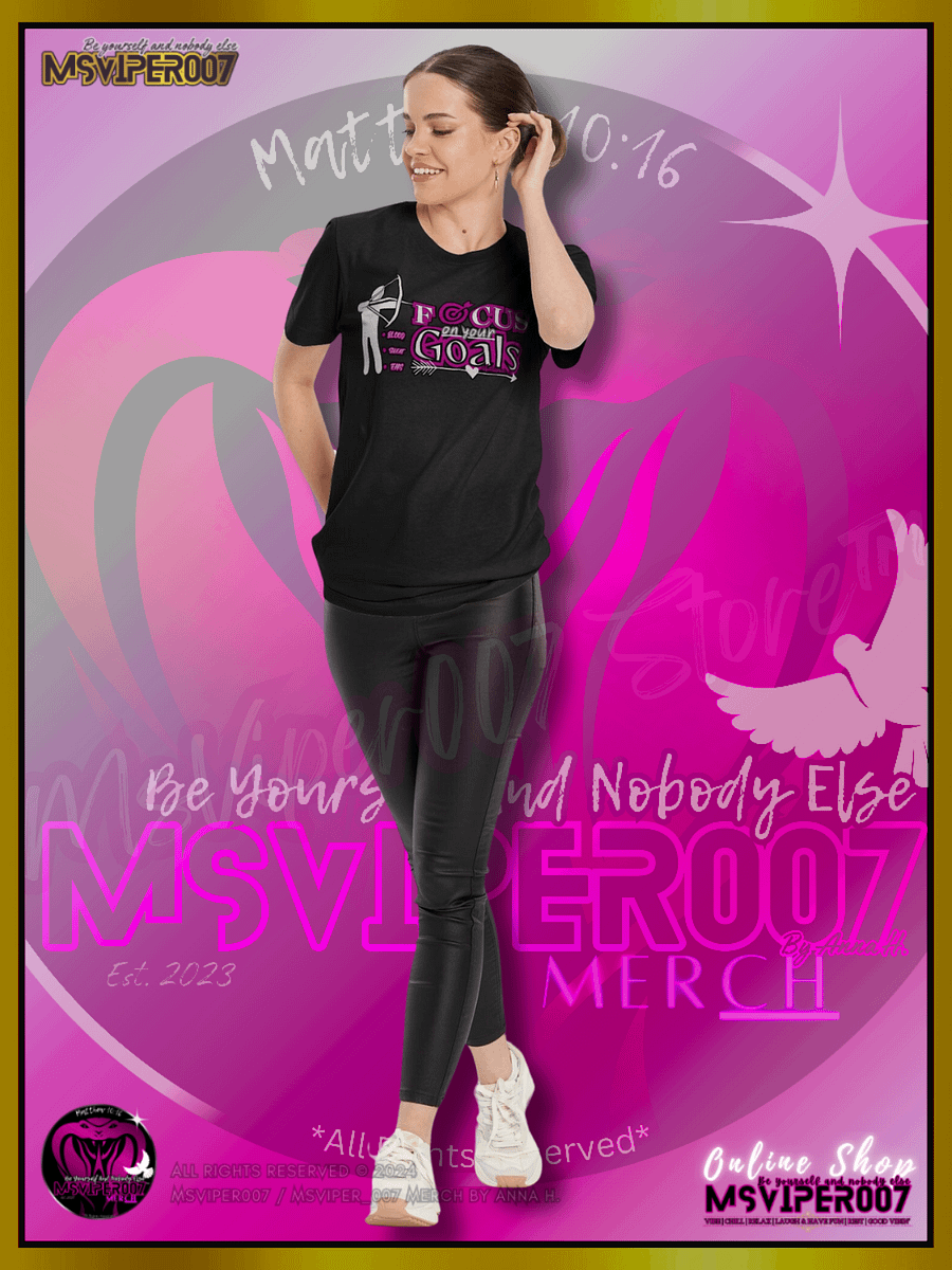 T-Shirt - MsViper007's "Focus on your goals (blood • sweat • tears)™ " [pink] - Comfort T-shirt By Anna H. product image (8)