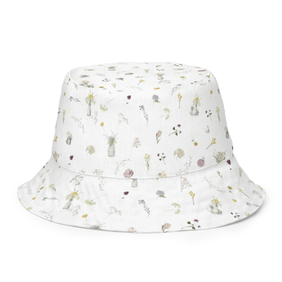 COTTAGE FLOWERS WHITE GINGHAM Reversible Bucket Hat - Wendehut fürs Festival product image (2)