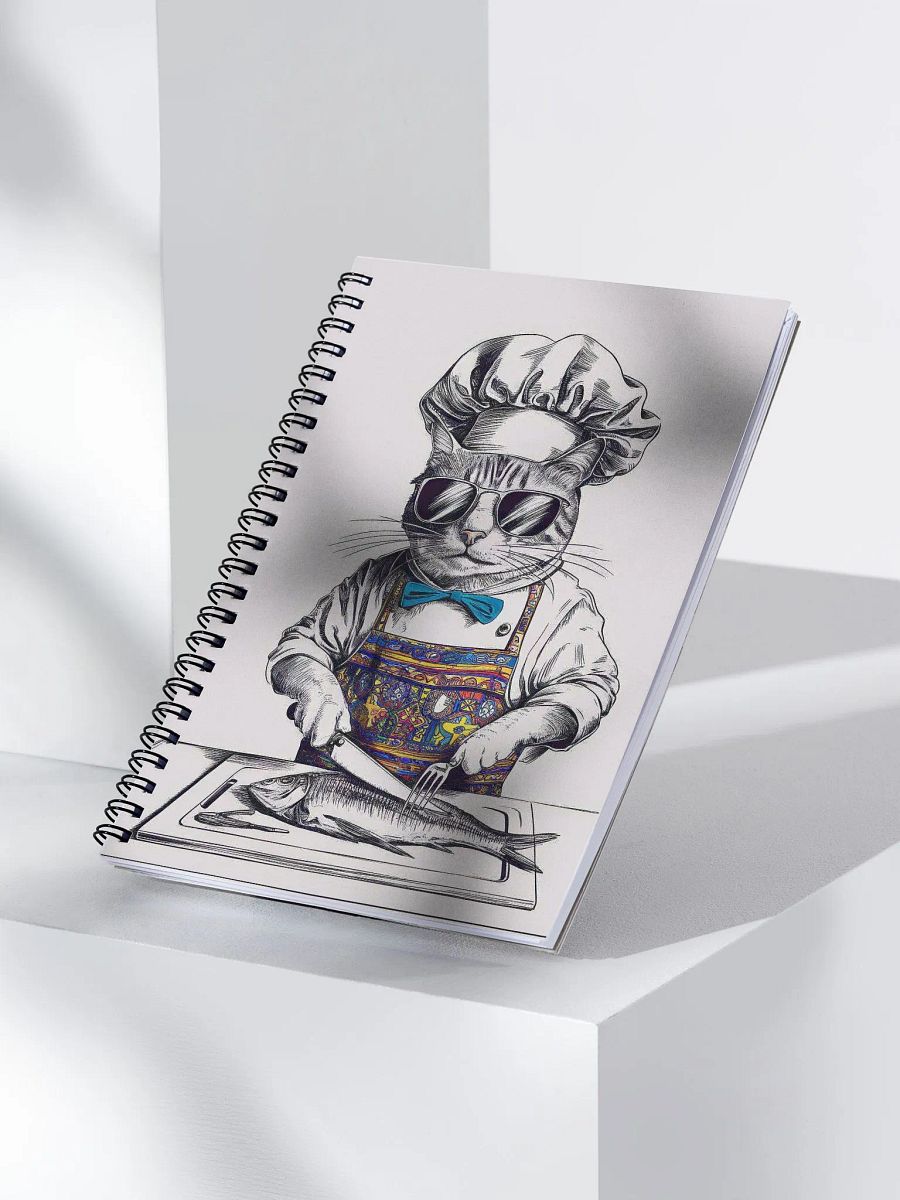 Famous Cat Chef Spiral Notebook product image (3)