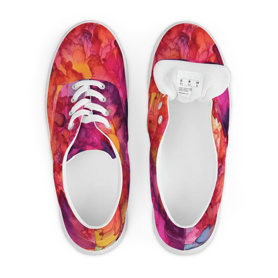 Red Jazz Lace Up Canvas Shoes product image (5)