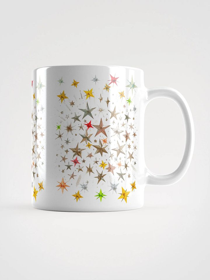 Stylish Star Design White Glossy Mug product image (1)