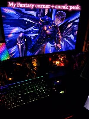 Where i spend 80% of my day ☺️🤔🏞️❓😅 . . #wacom #wip #workinprogress #illustration #digitalart #LoveandDeepspace #fanart #drawingprocess #setupgaming #artistsetup #christianartist #fantasyart #humanartist 