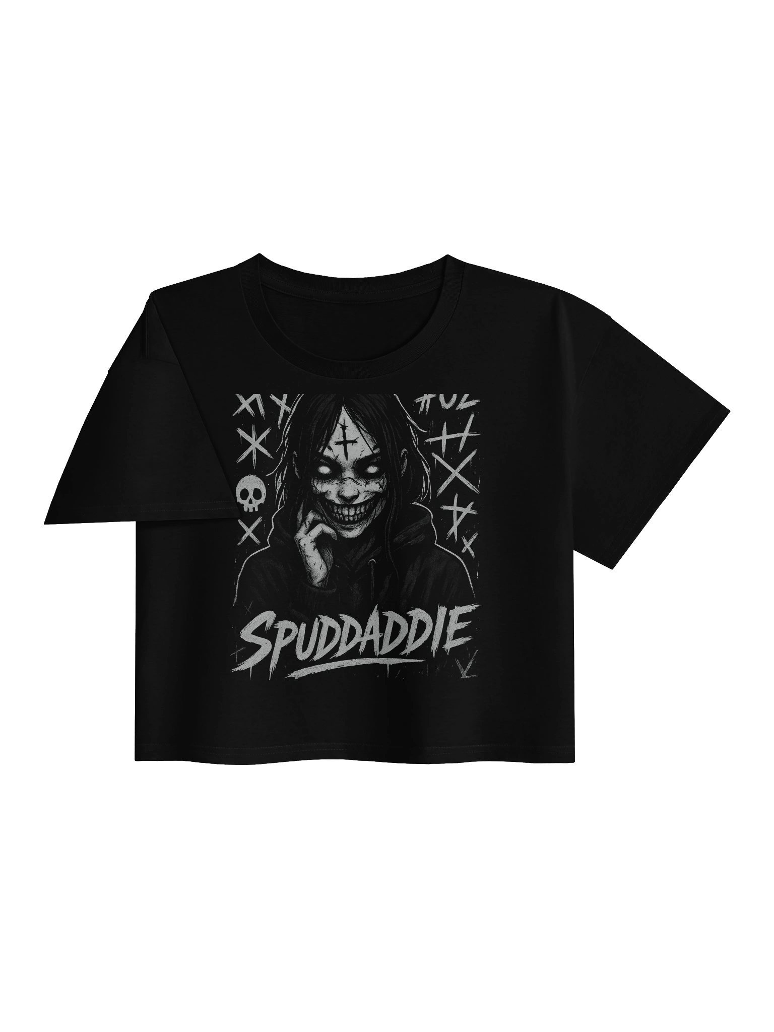 SpudDaddie // Blackout Curse Crop Tee product image (3)
