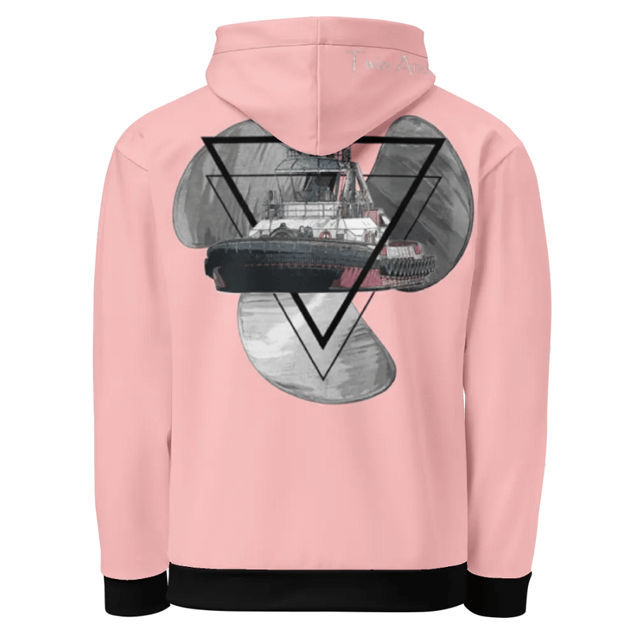 Pink Three blade prop triangle Athena tug Hoodie product image (4)