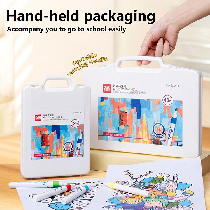 Deli Fine Tip Acrylic Paint Markers Pen product image (2)