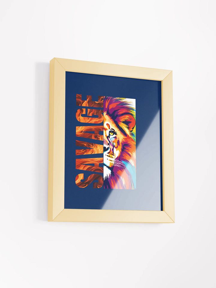 Savage Lion Framed Art Poster product image (15)