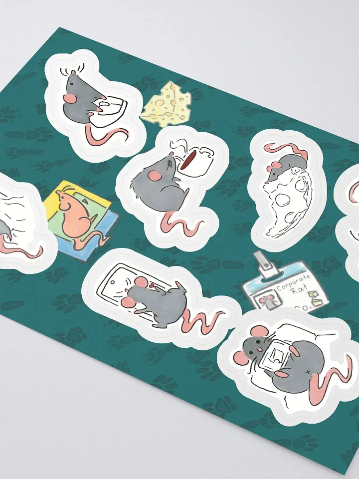 A Day in the Life of Corporate Rat Sticker Sheet product image (2)