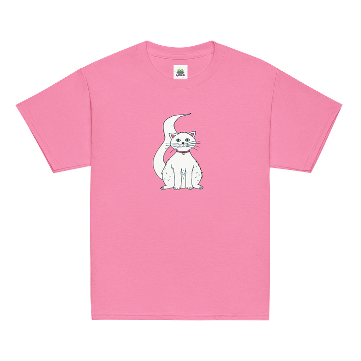 White Cat (art by Dina R.) akril painting picture - Youth Classic Tee product image (1)