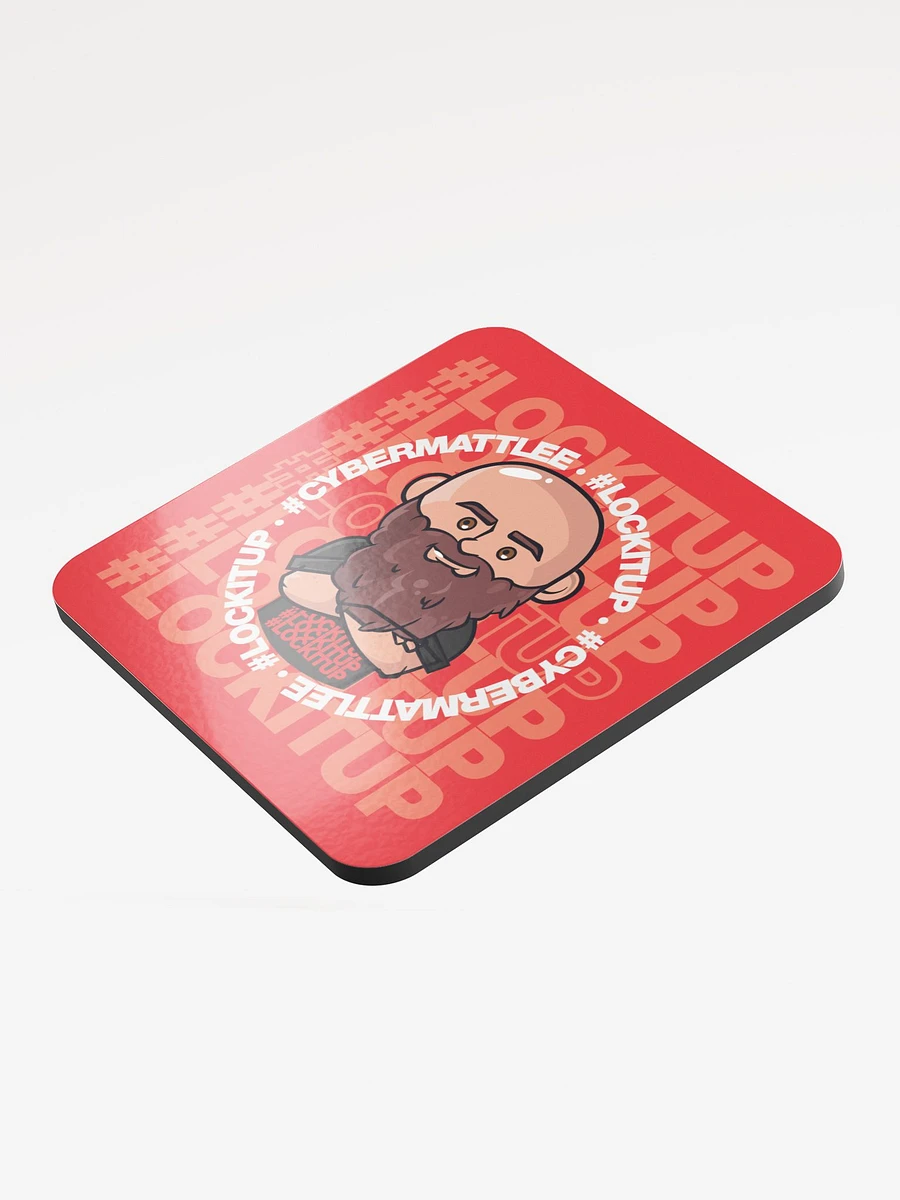 Matt Lee #LOCKITUP - Glossed Cork Coaster (Red) product image (3)