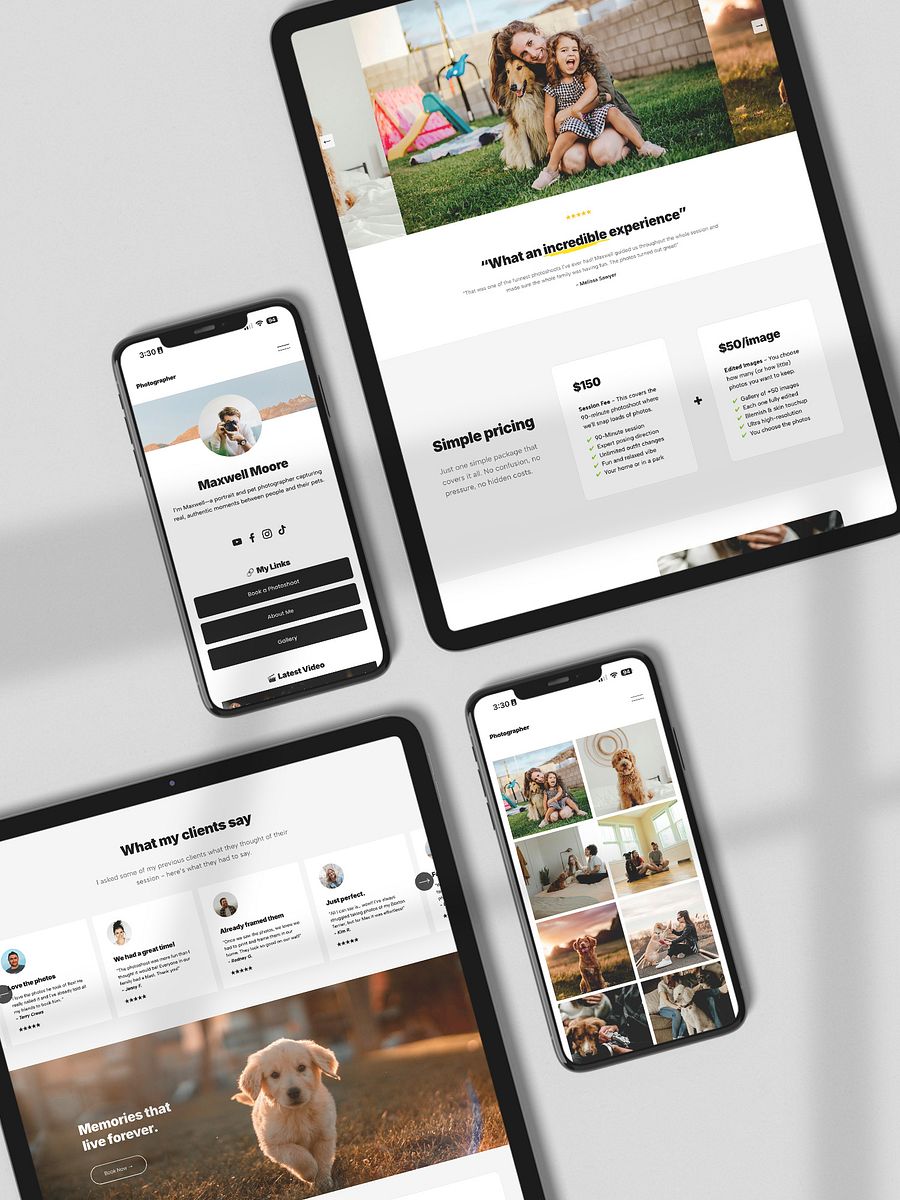 Photographer Website Template product image (6)