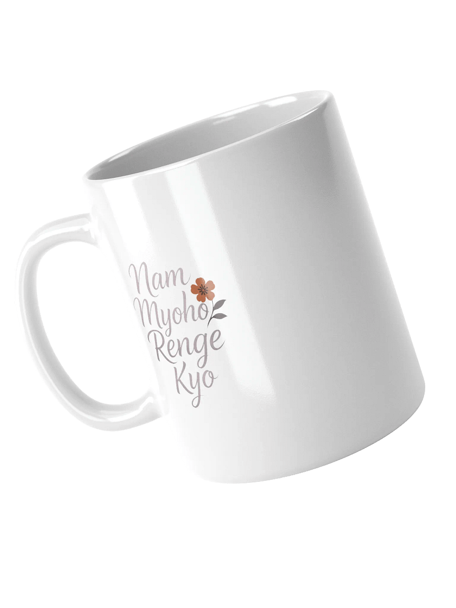 Nichiren Buddhism White Glossy Mug - Sacred Chant for Daily Practice product image (7)