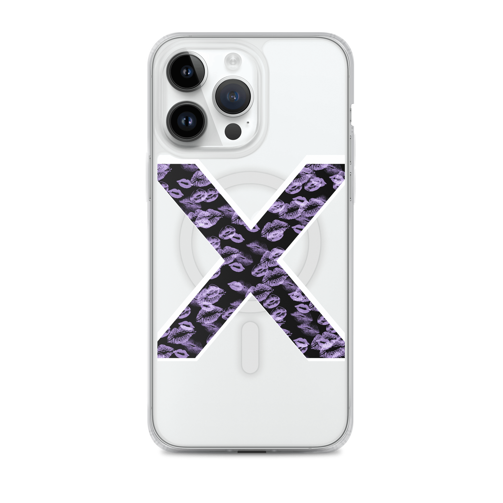 Black X Lilac Lipstick Kisses | Phone Case product image (1)