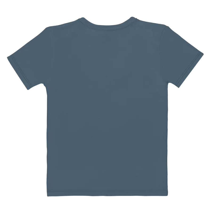 Plain Dark Greyish Blue Soft Summer Women's Crewneck Polyester Heavyweight Premium T-Shirt by Treasure Pie product image (9)