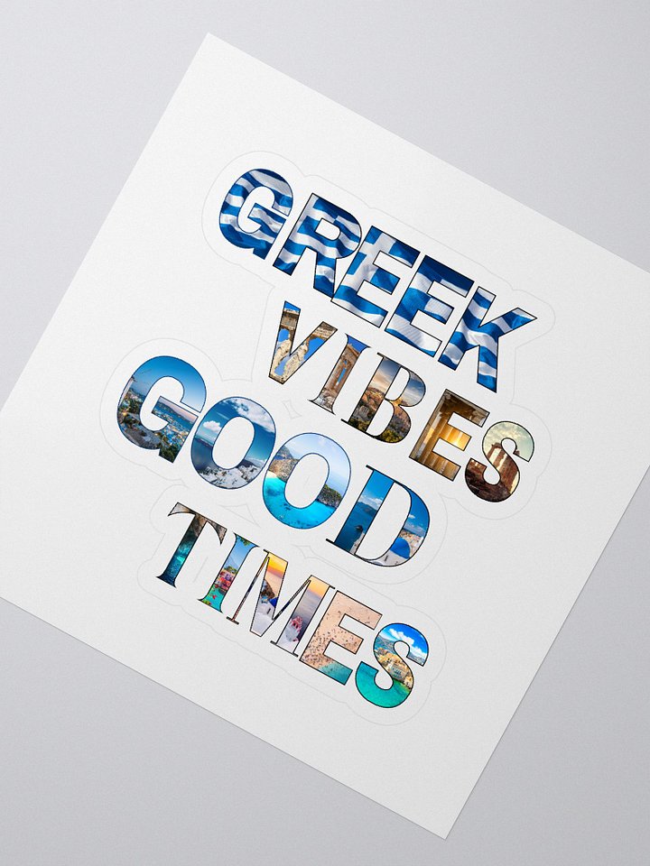 Greek Vibes Good Times Kiss Cut Stickers product image (2)
