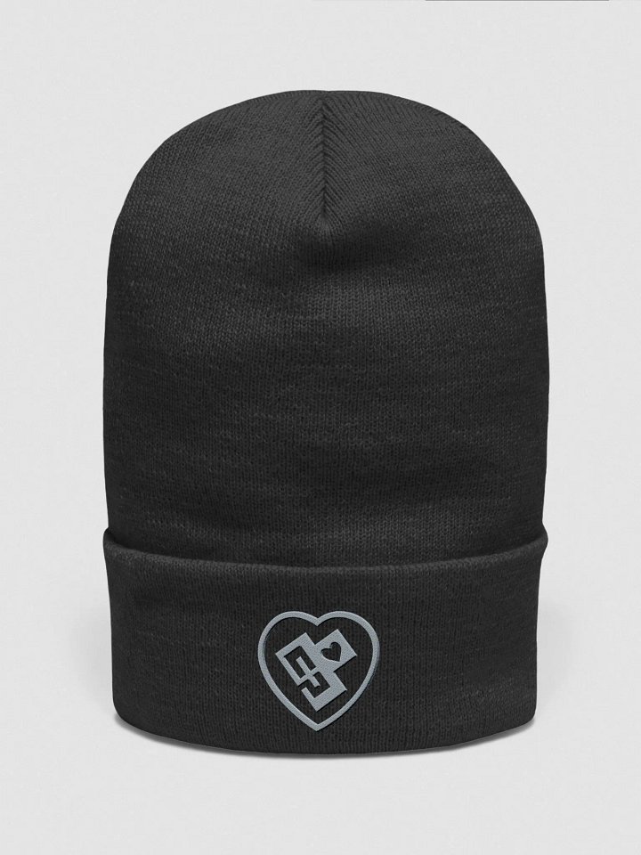 OptimusProcrastinus HeartChip in Heart Beanie (Grey) product image (2)