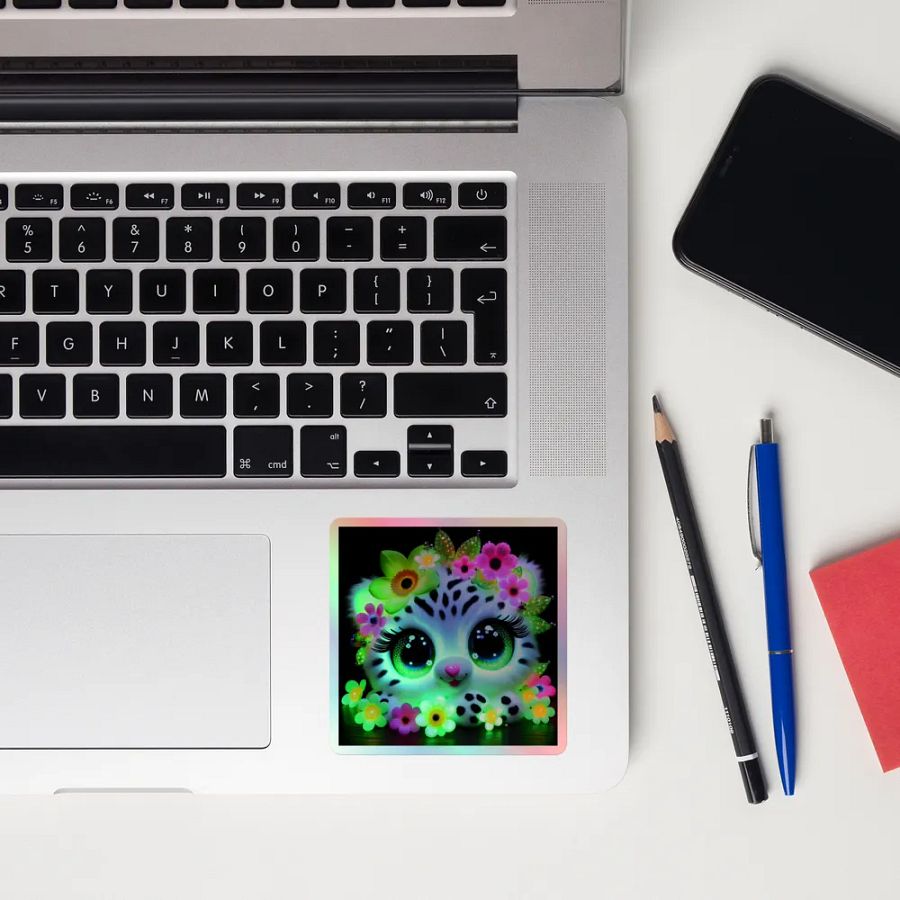 Neon Leopard Floral Fantasy Sticker Set product image (12)