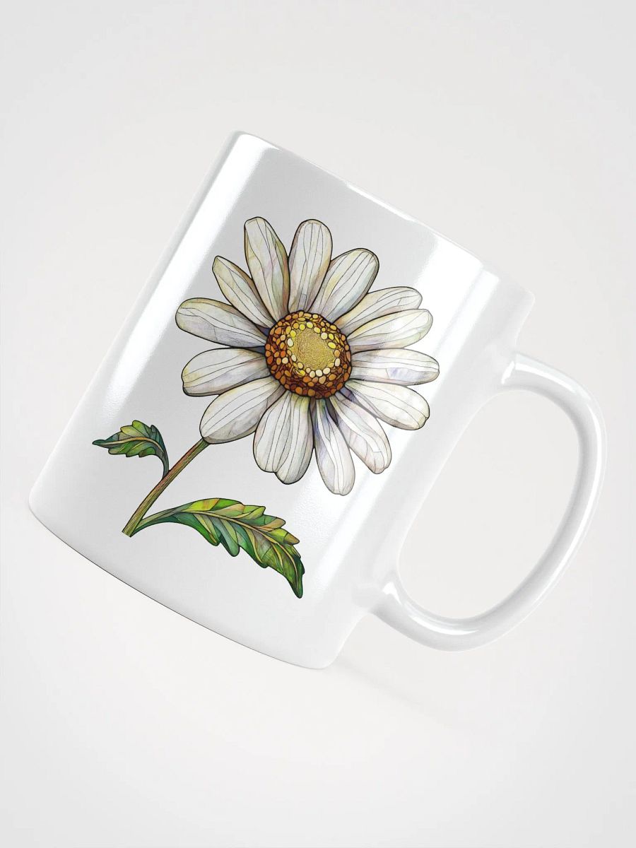 Stained Glass Daisy White Glossy Mug product image (10)