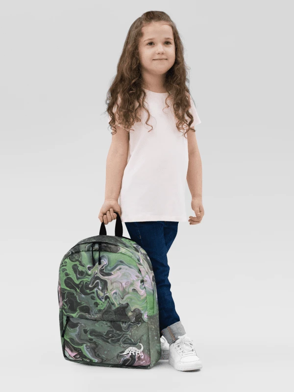 Metallic Green Fluid Acrylic Backpack product image (8)