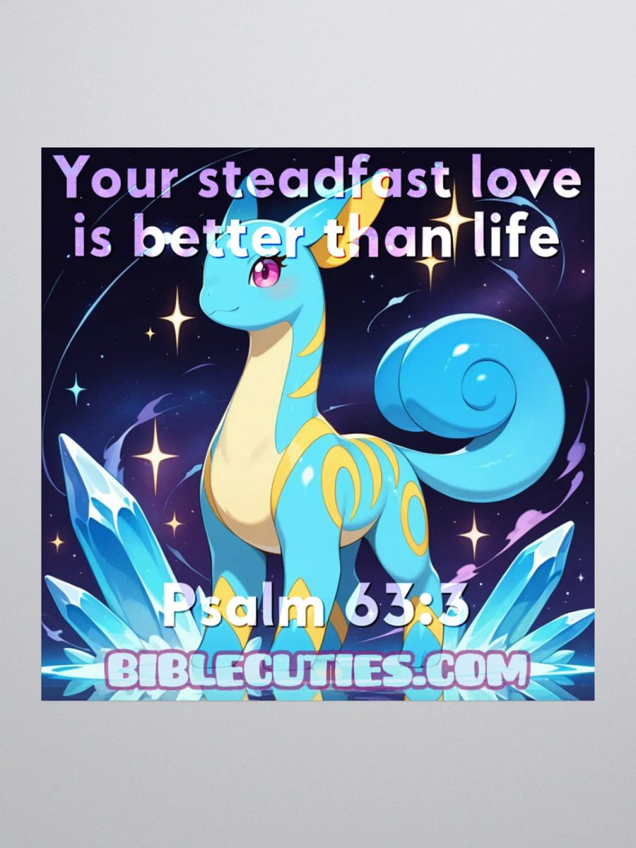 Bible Cuties Adora - Your steadfast love is better than life Sticker product image (1)