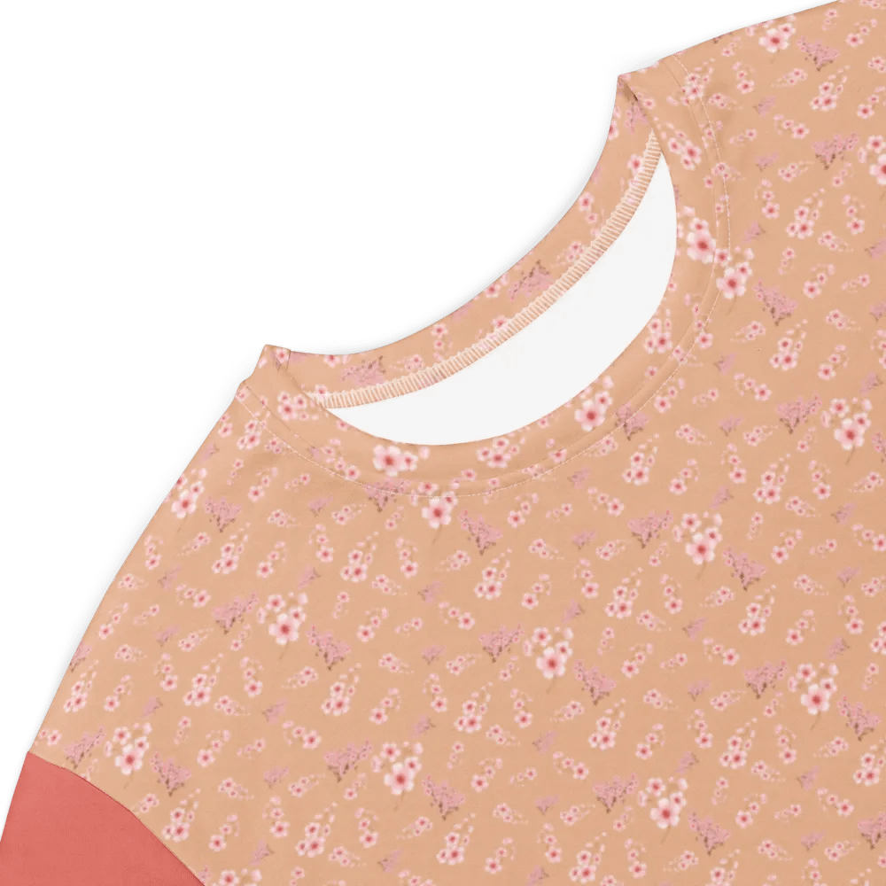 Cherry Blossoms on Cream T-Shirt Dress product image (8)