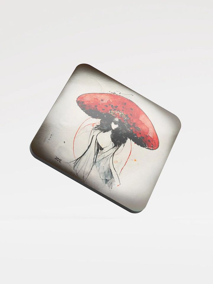 Whimsical Mushroom Hat Cork Coaster product image (1)