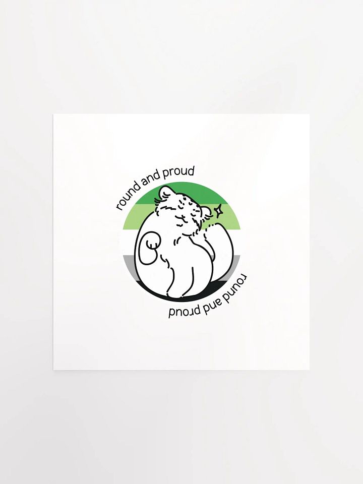 Round and Proud Manul Aromantic Version - Matte Poster product image (1)