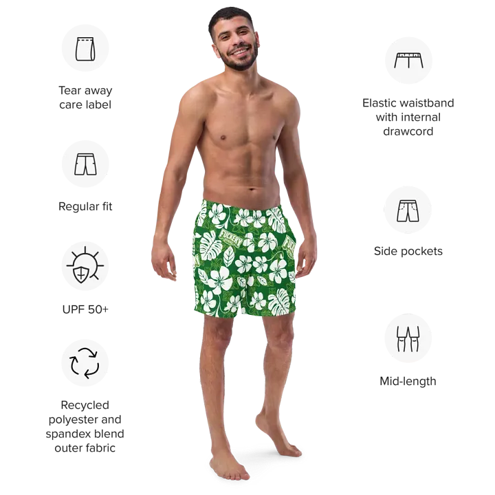 Fuckery Offroad Mens Hawaiian Shorts - Green product image (2)