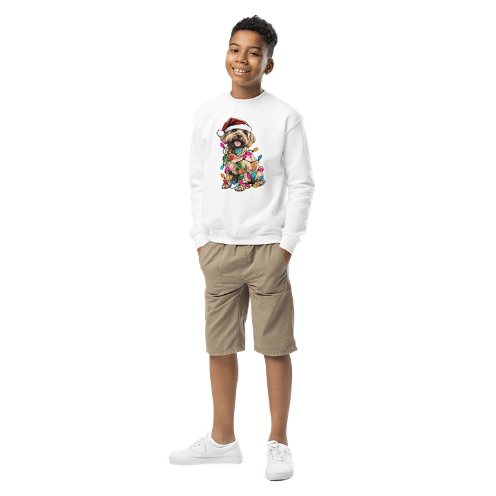 Funny Christmas Havanese(Brown) Youth Sweatshirt product image (6)