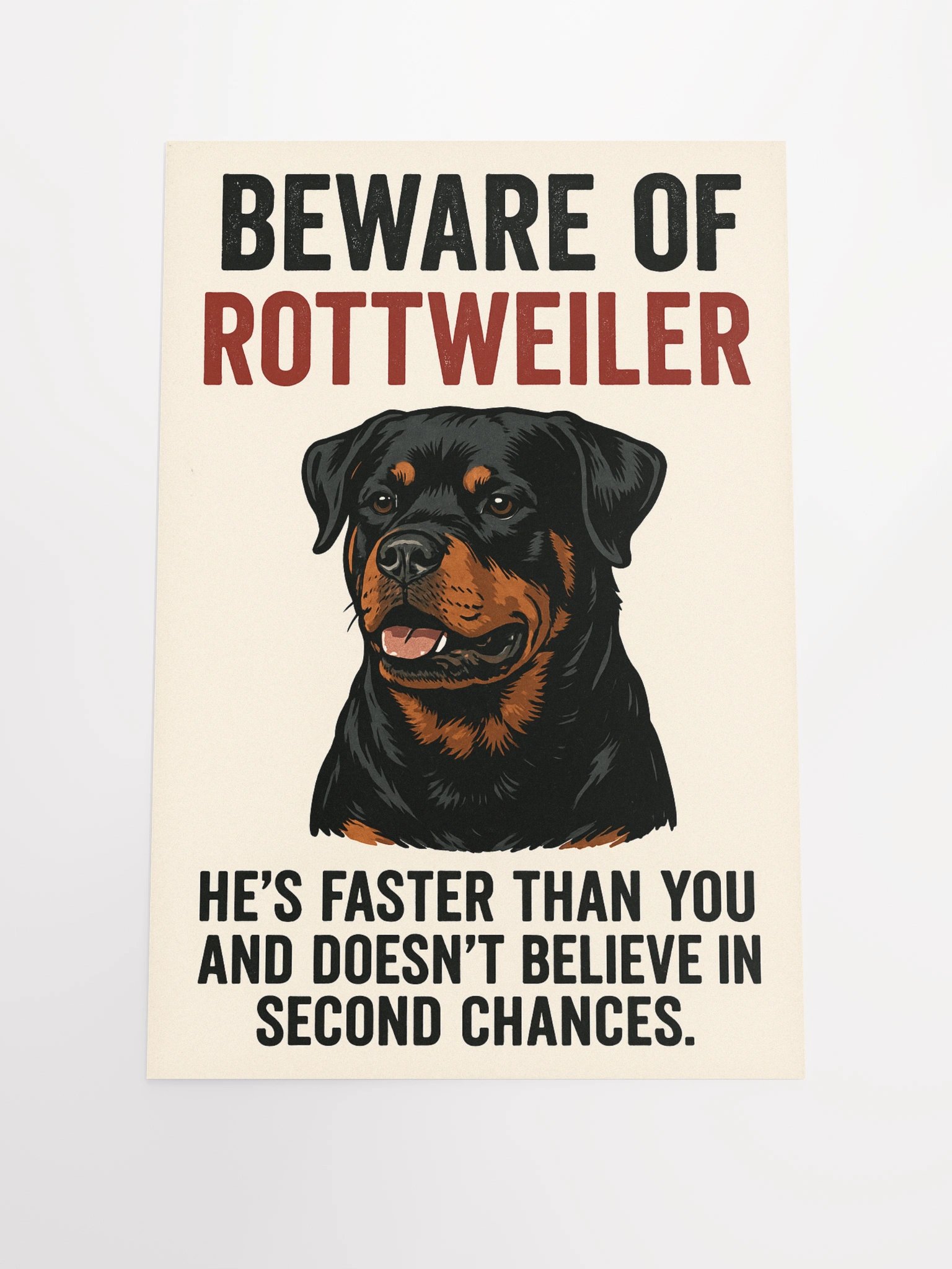 Beware of Rottweiler Warning Poster product image (2)
