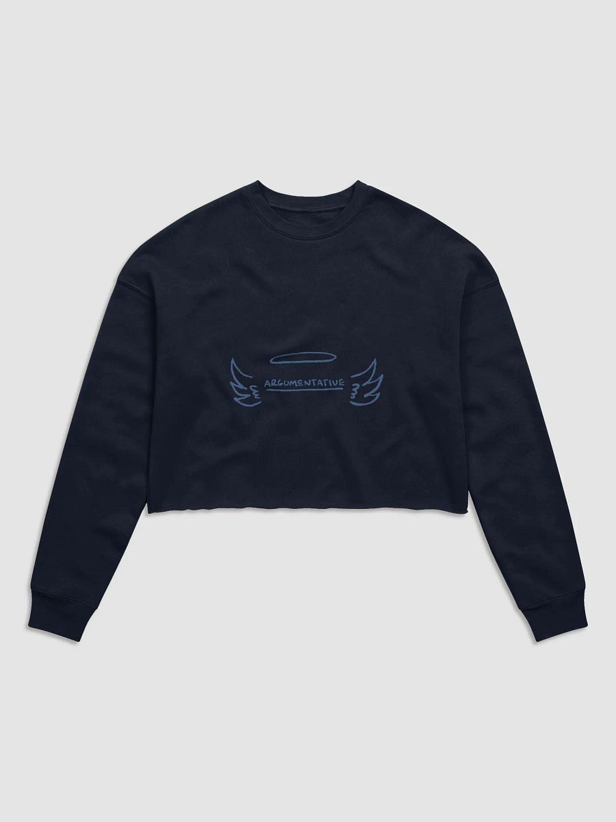 ANGELIC (teal design) Women's Fleece Crop Sweatshirt product image (26)