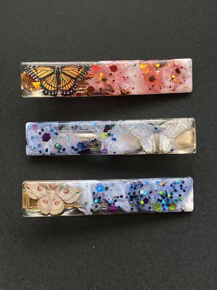 Bar-Shaped Resin Hair Clips product image (4)