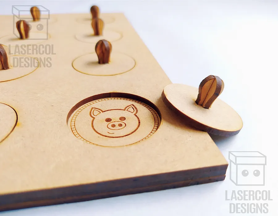 Memory Game (Animals) Version 1 and 2 - Laser Cut Files product image (10)