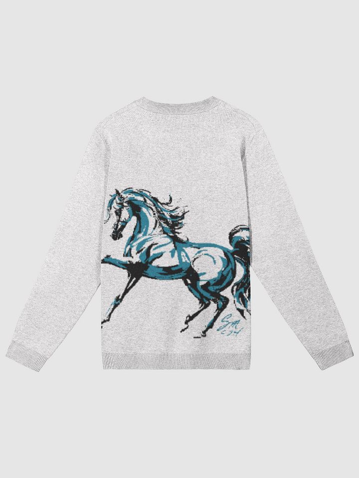 Dancing Horse Mens Jacquard Crewneck Sweater product image (7)