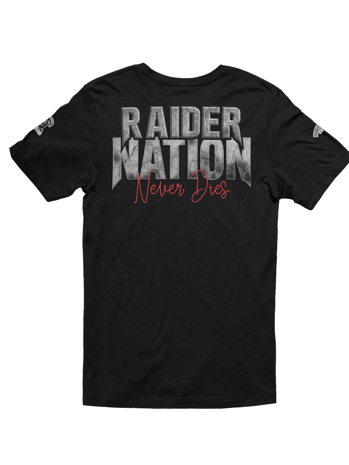 “RAIDER NATION NEVER DIES” Skull Tee | Las Vegas Raiders | NFL Home Locker product image (5)
