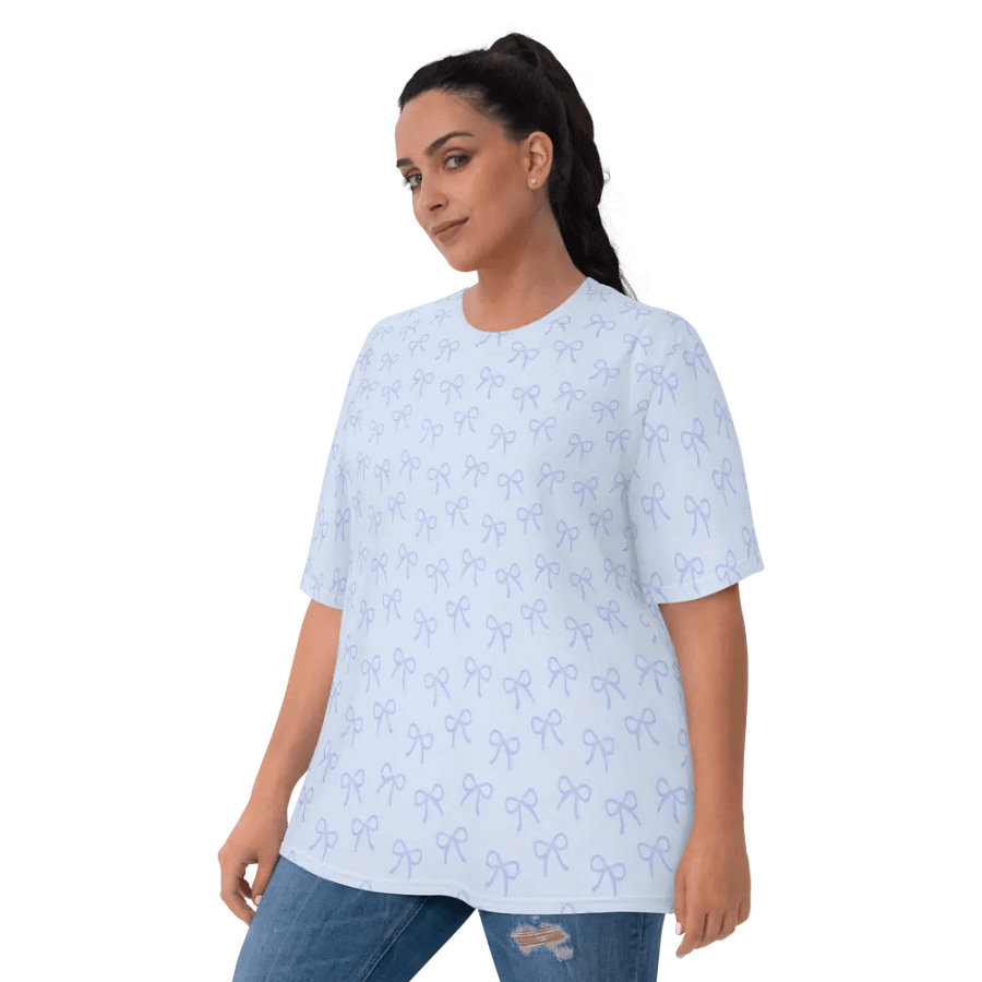 Dainty Light Blue Bows Women's T-Shirt product image (5)