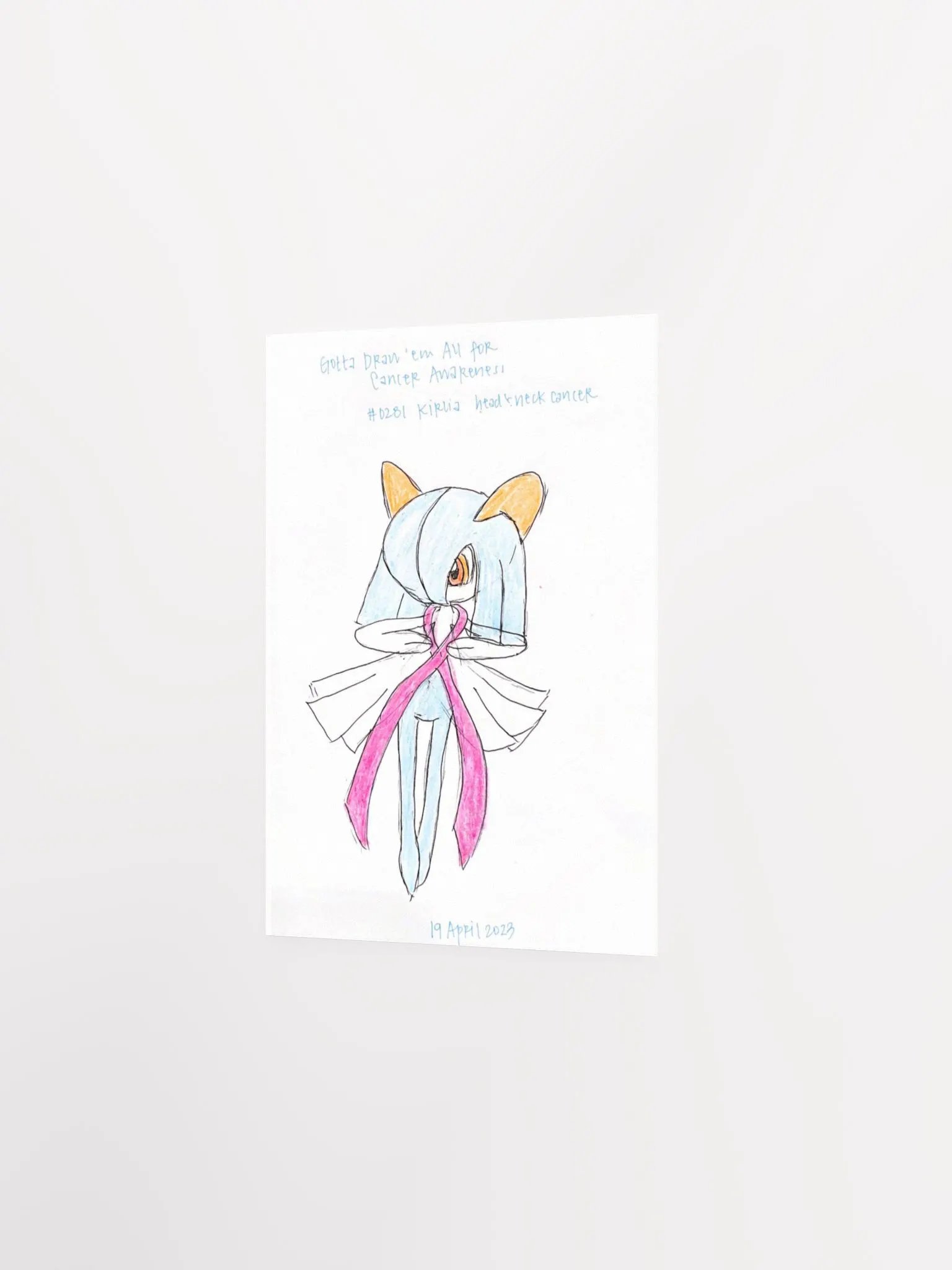 Ballerina Monster with Head and Neck Cancer Awareness Ribbon product image (2)