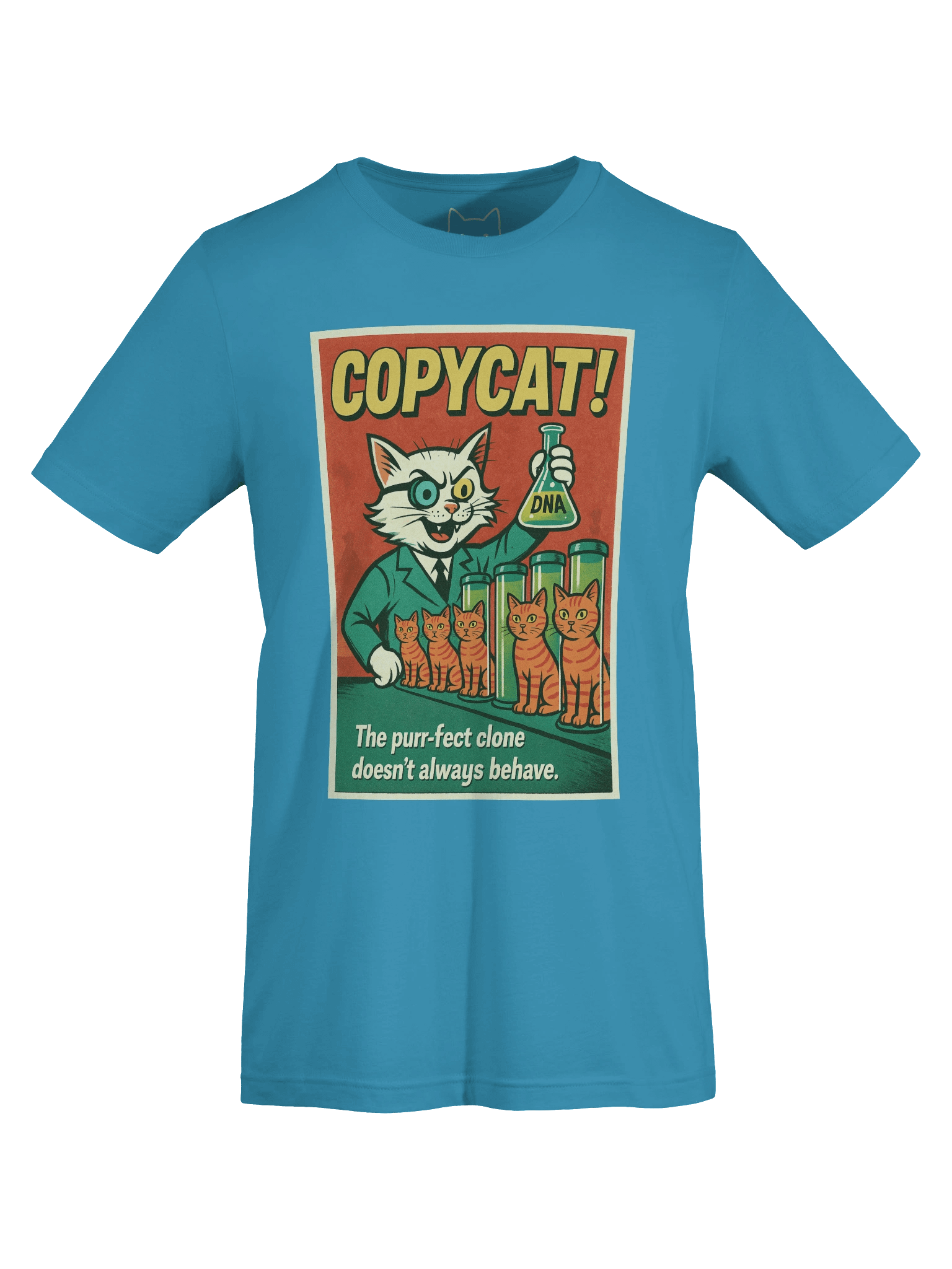 Copycat! Mad Scientist Cat and Clones Unisex T-Shirt product image (115)