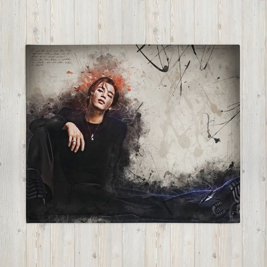 BTS - Jimin - Right Here Waiting Throw Blanket - Designed by ChimberArt product image (16)