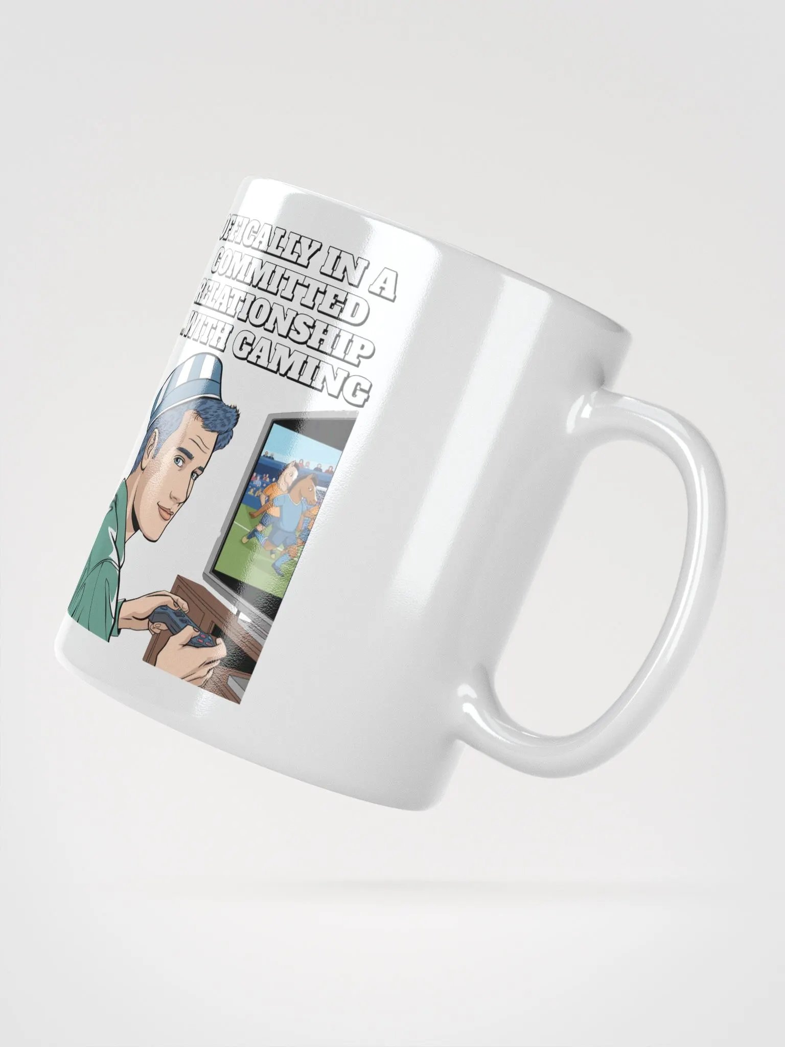 Offically In A Committed Relationship...With Gaming Funny White Coffee Mug product image (4)