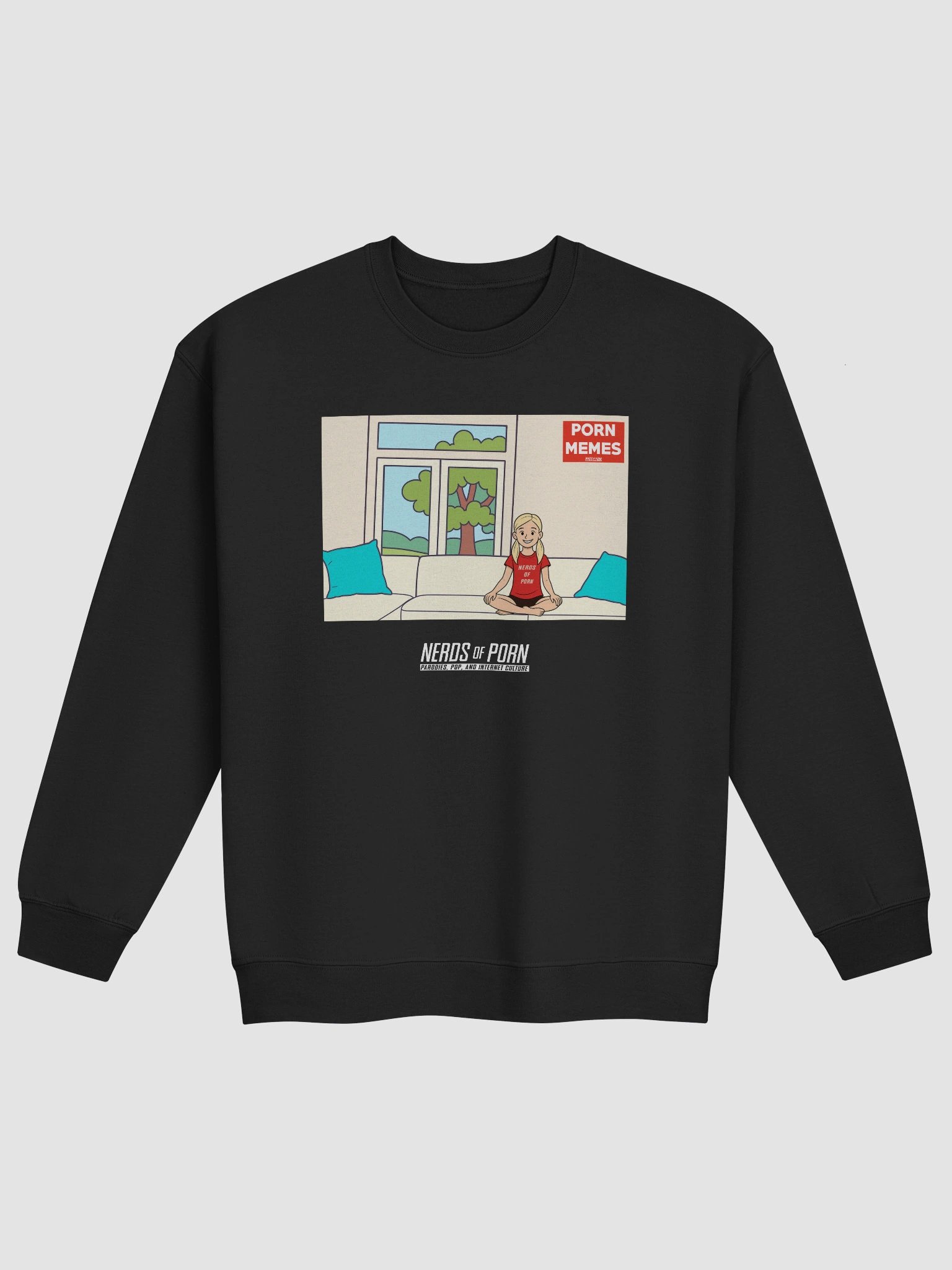 Casting Couch Porn Meme Sweater (black) product image (1)