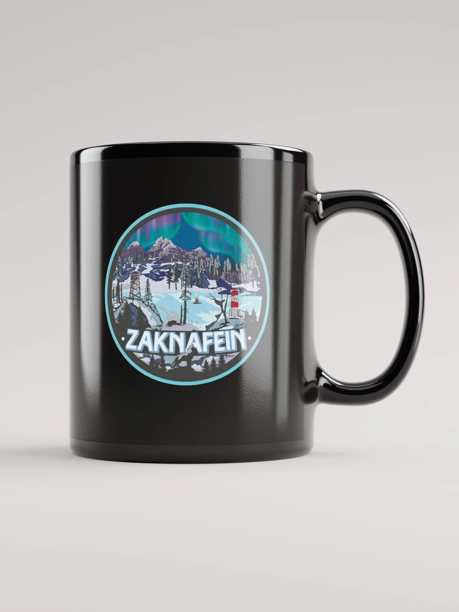 Zaknafein Winter Survivor Black Ceramic Mug product image (2)