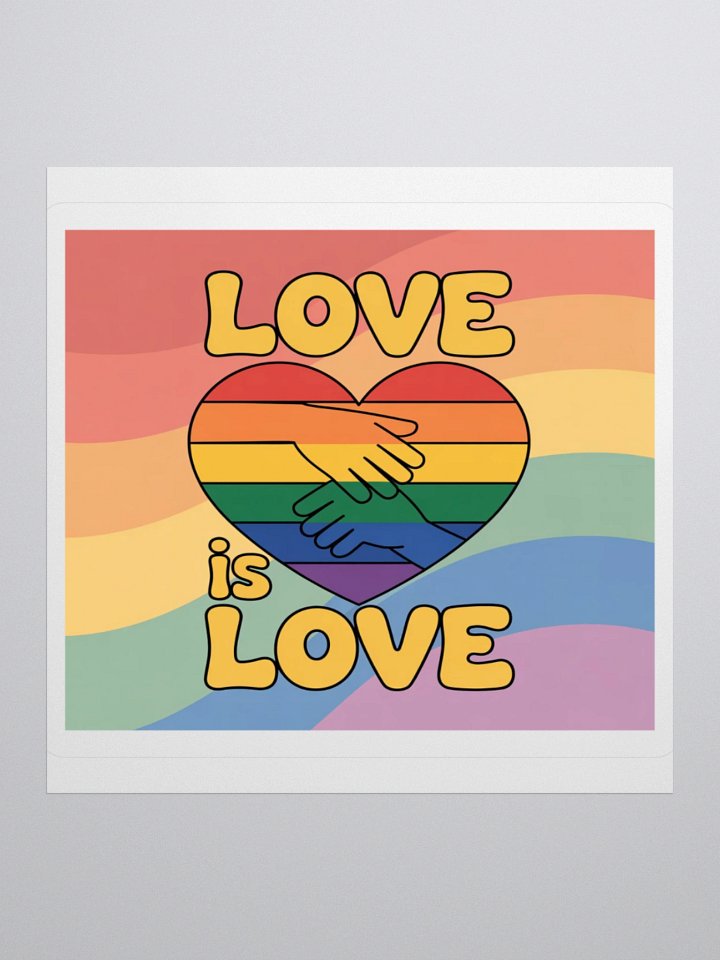 Exclusive "Love is Love" Rainbow Pride Sticker by TDS Music - Celebrate Inclusivity product image (3)